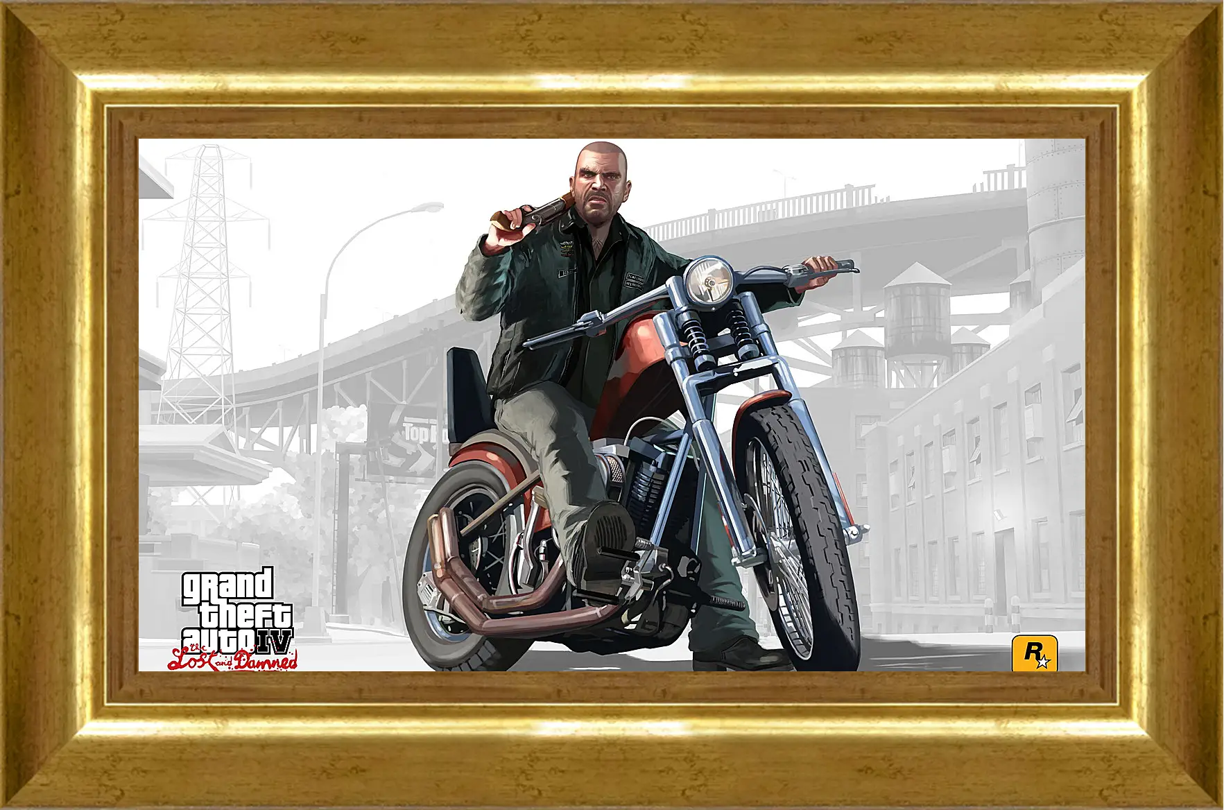 Картина в раме - johnny, biker, gta 4 lost and damned
