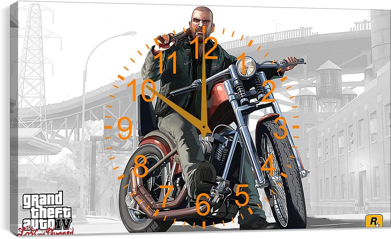 Часы картина - johnny, biker, gta 4 lost and damned
