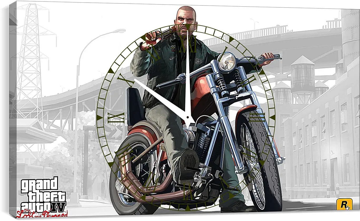 Часы картина - johnny, biker, gta 4 lost and damned
