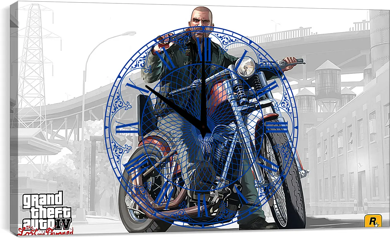 Часы картина - johnny, biker, gta 4 lost and damned
