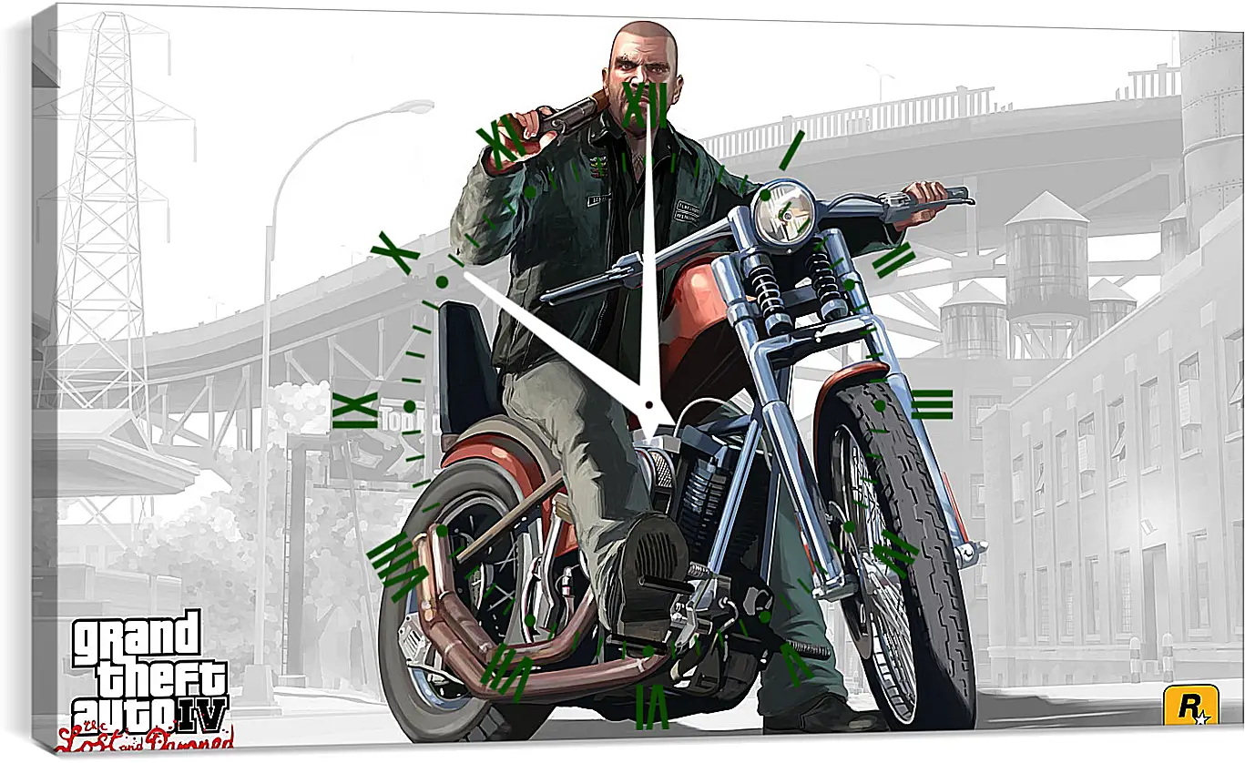 Часы картина - johnny, biker, gta 4 lost and damned
