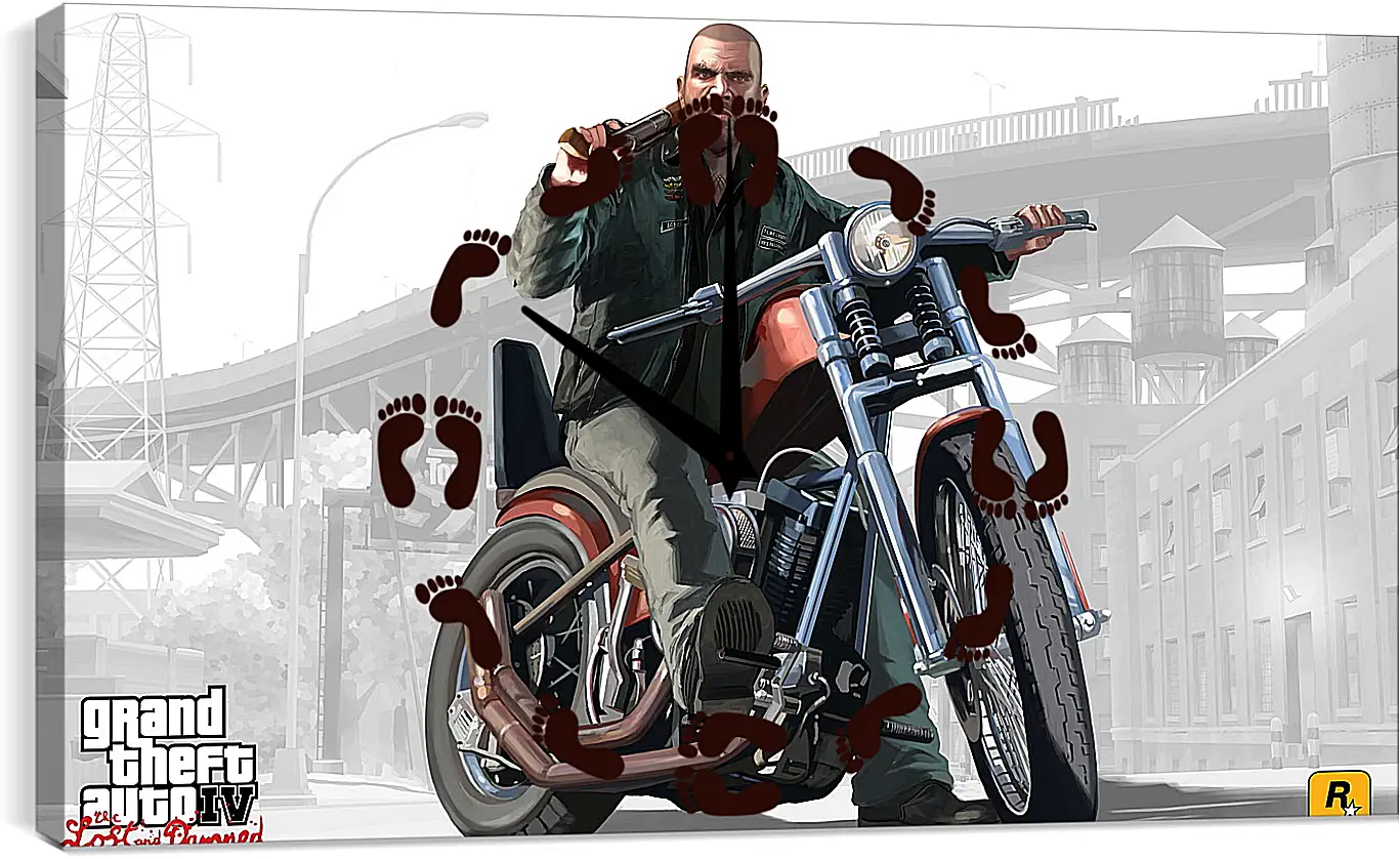 Часы картина - johnny, biker, gta 4 lost and damned
