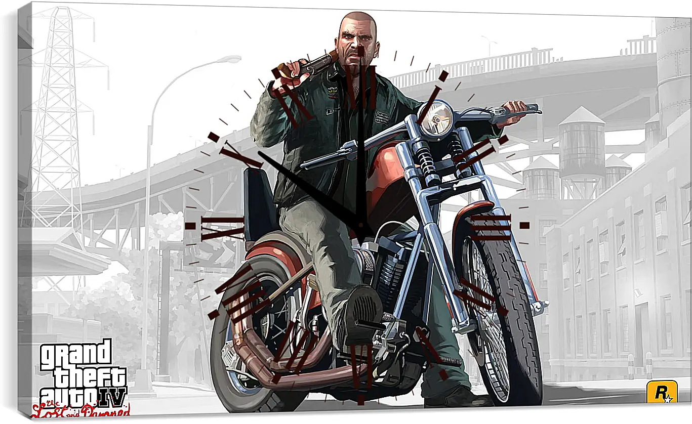 Часы картина - johnny, biker, gta 4 lost and damned
