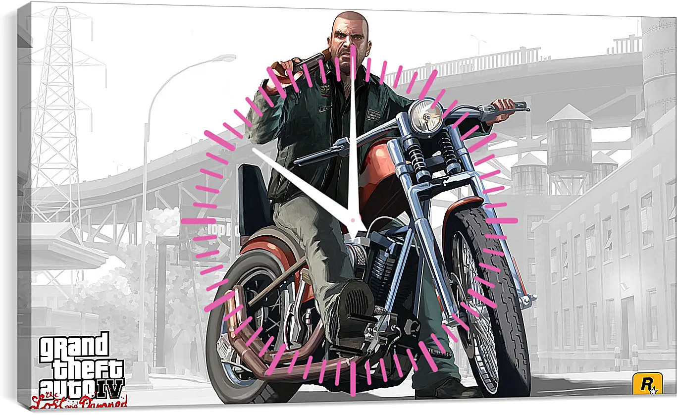 Часы картина - johnny, biker, gta 4 lost and damned
