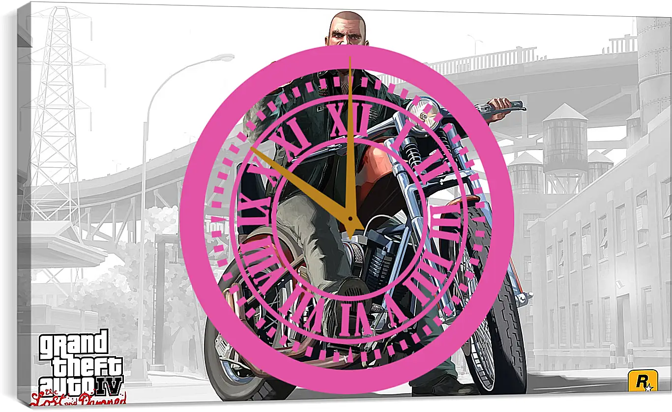 Часы картина - johnny, biker, gta 4 lost and damned
