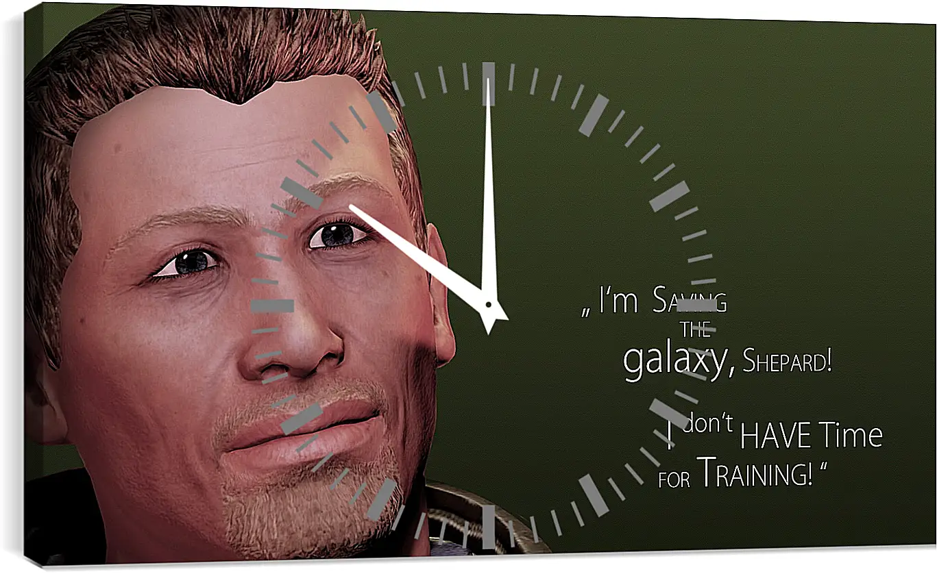 Часы картина - mass effect 3, conrad verner, quote
