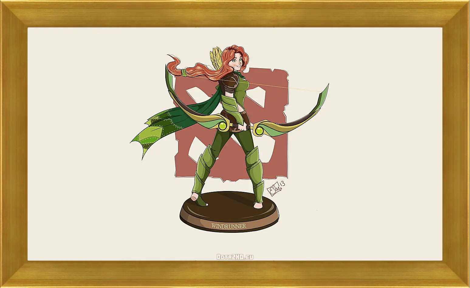 Картина в раме - windrunner, dota 2, art