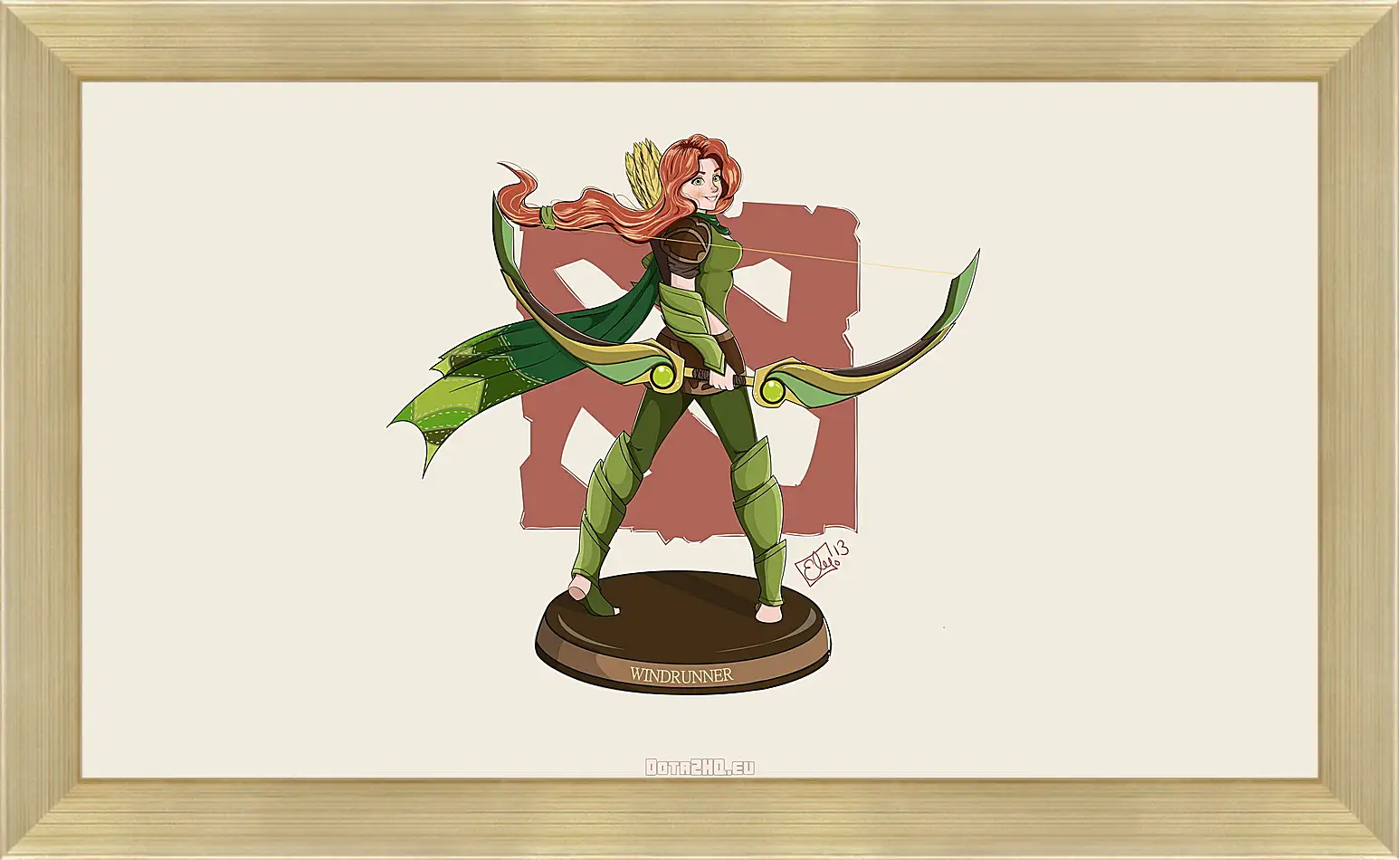 Картина в раме - windrunner, dota 2, art