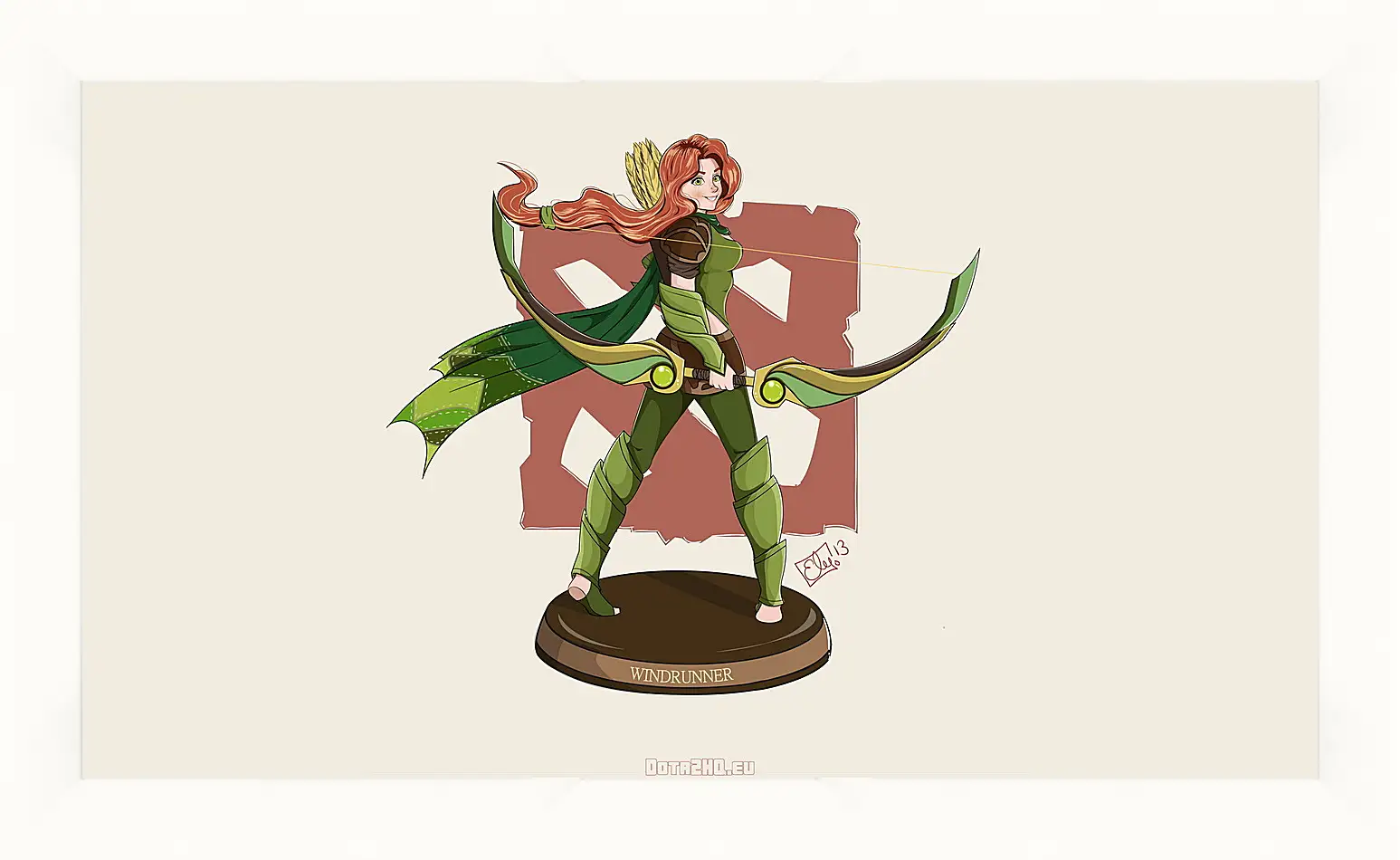 Картина в раме - windrunner, dota 2, art