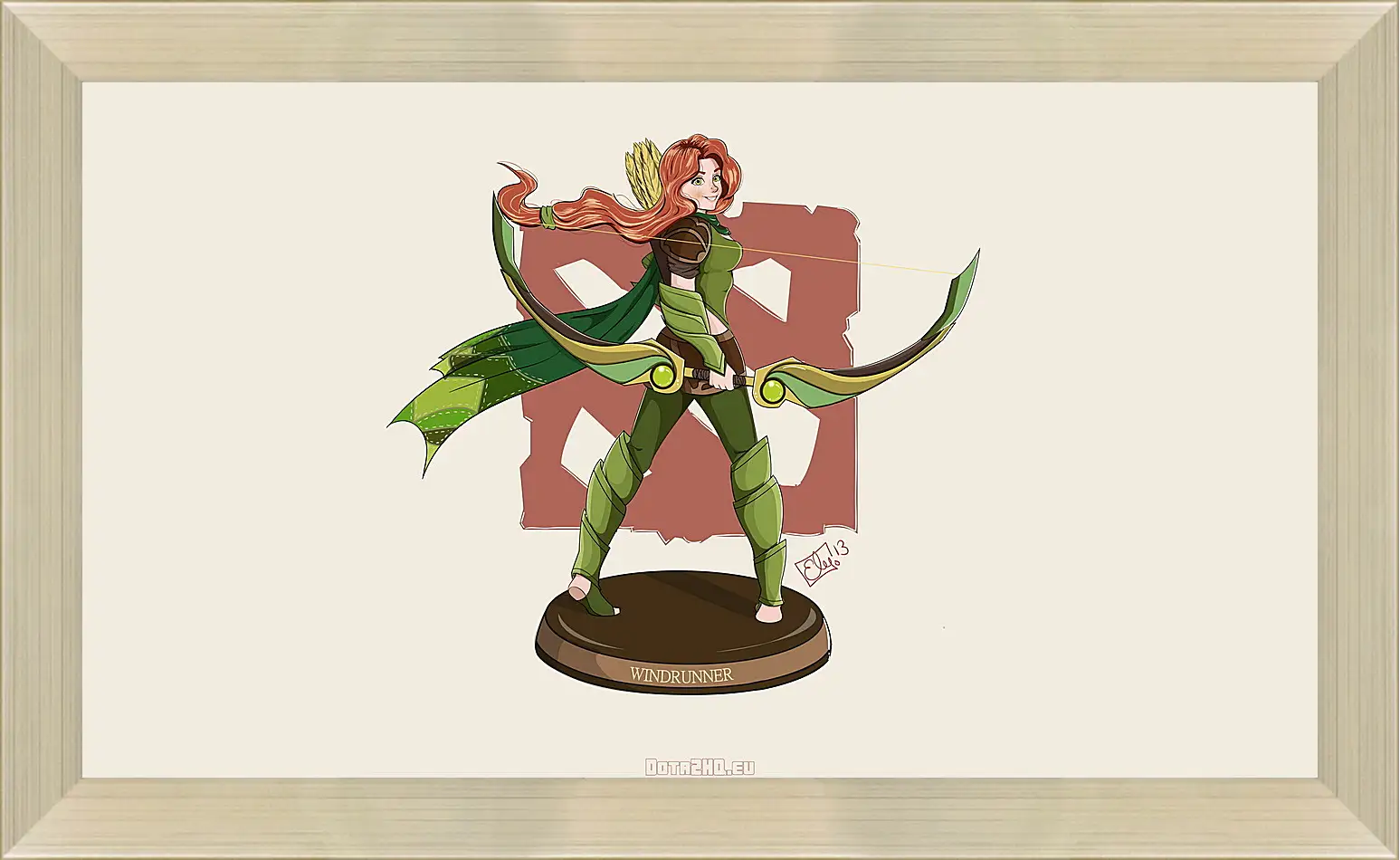 Картина в раме - windrunner, dota 2, art