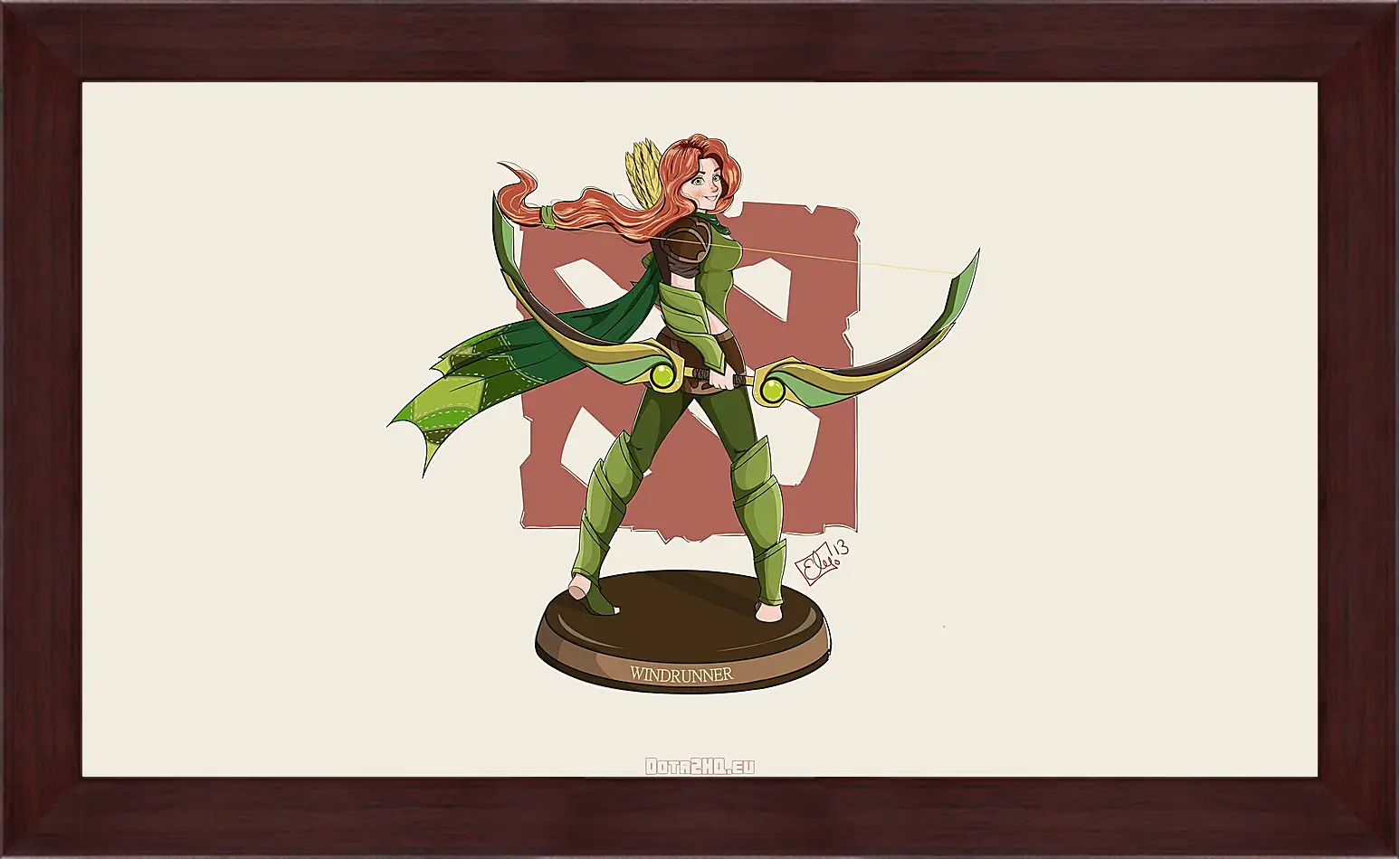 Картина в раме - windrunner, dota 2, art