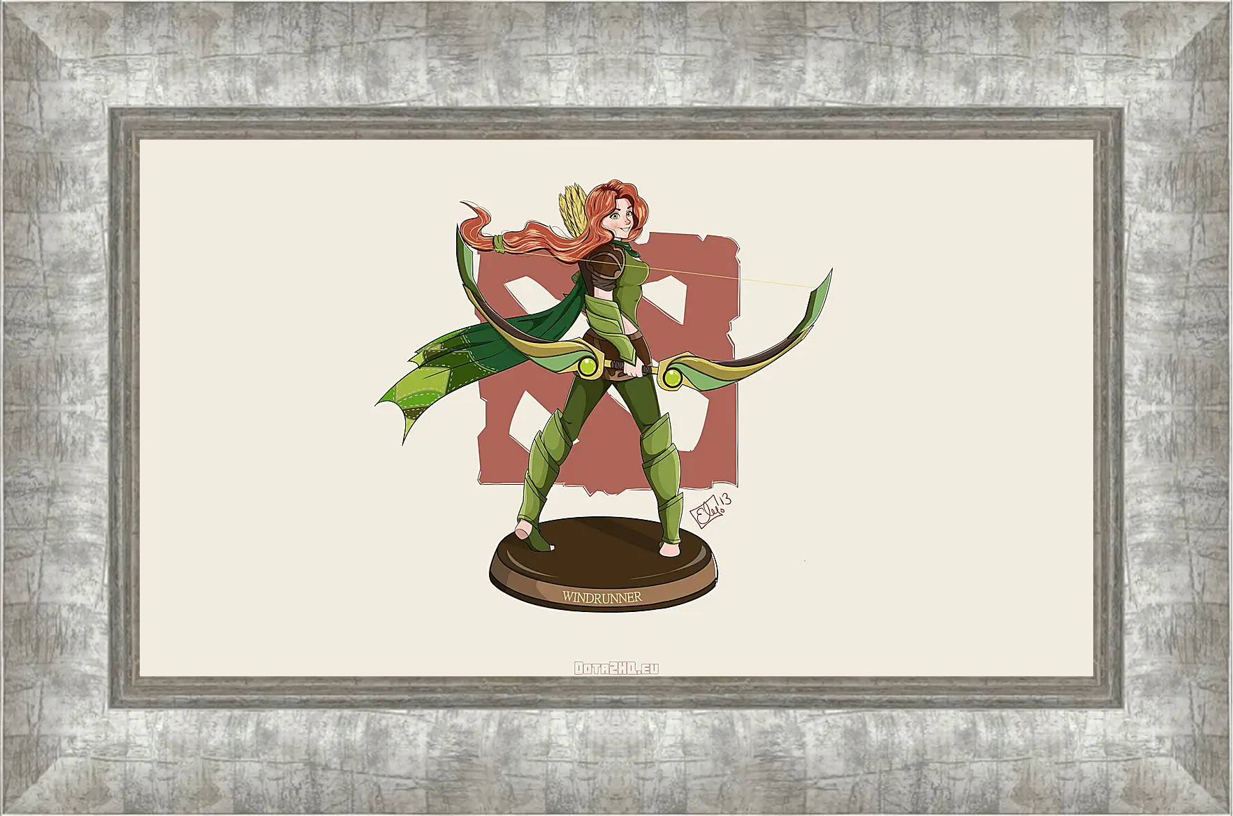 Картина в раме - windrunner, dota 2, art