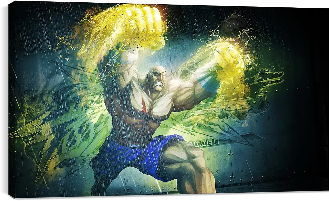 Постер и плакат - sagat in street fighter, street fighter x tekken, tekken
