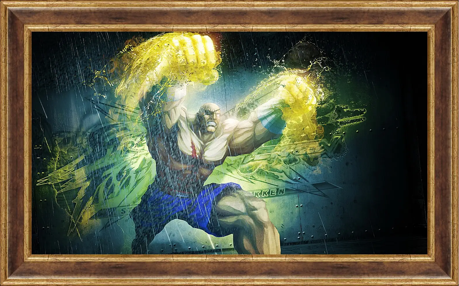 Картина в раме - sagat in street fighter, street fighter x tekken, tekken
