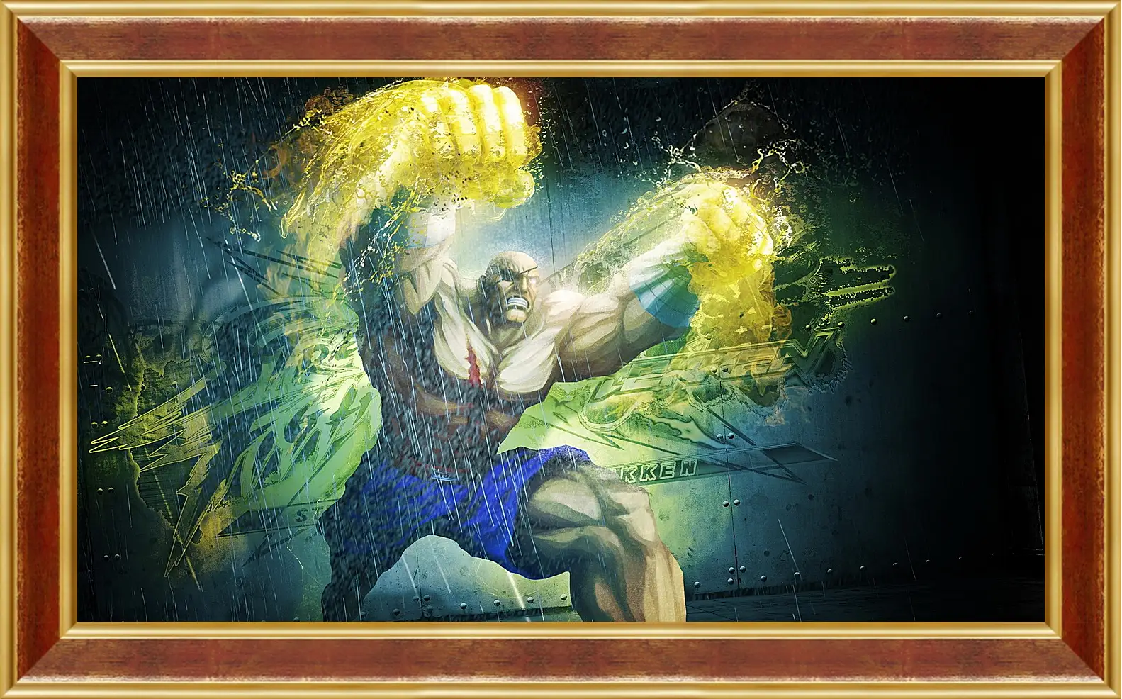 Картина в раме - sagat in street fighter, street fighter x tekken, tekken
