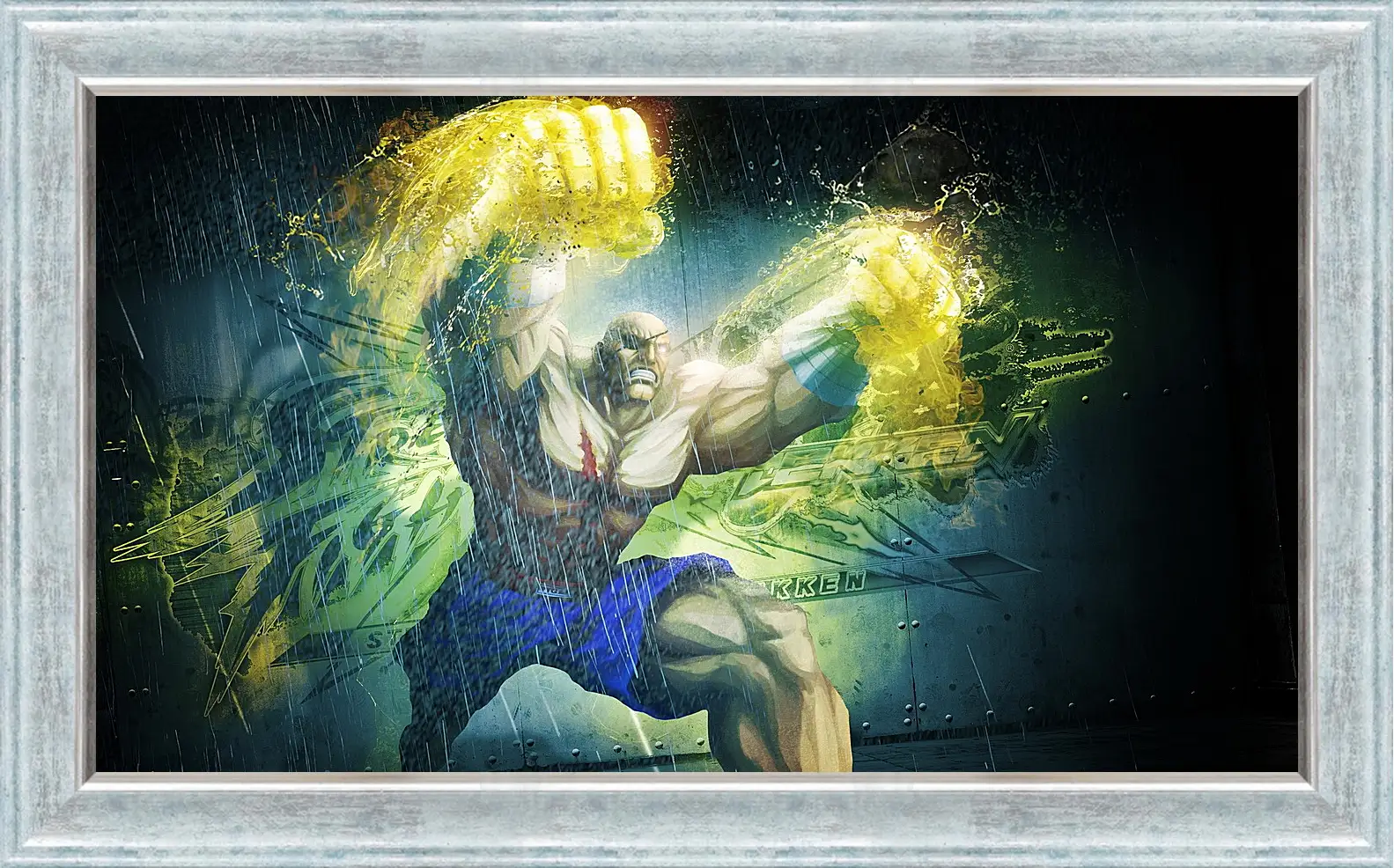 Картина в раме - sagat in street fighter, street fighter x tekken, tekken
