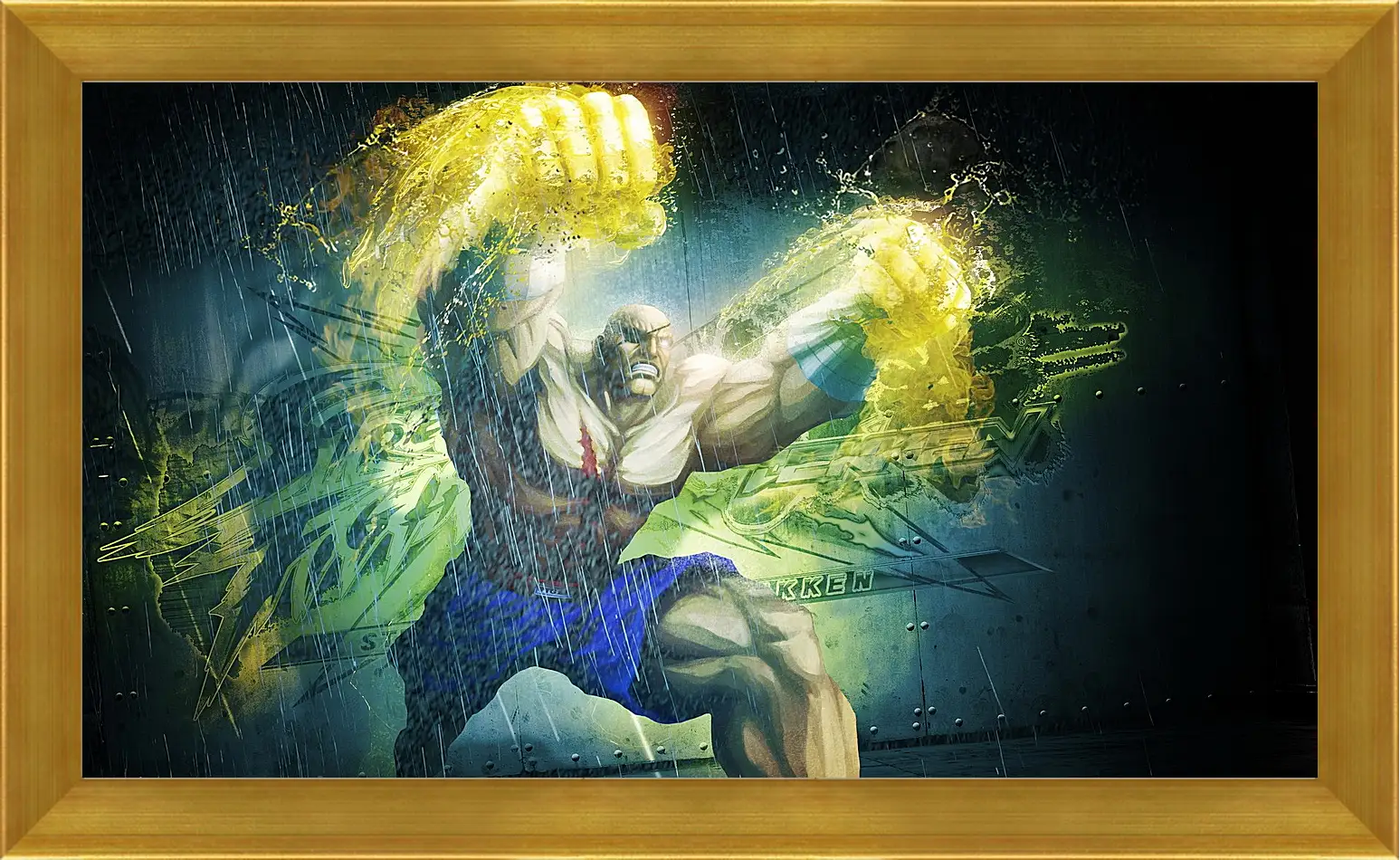 Картина в раме - sagat in street fighter, street fighter x tekken, tekken
