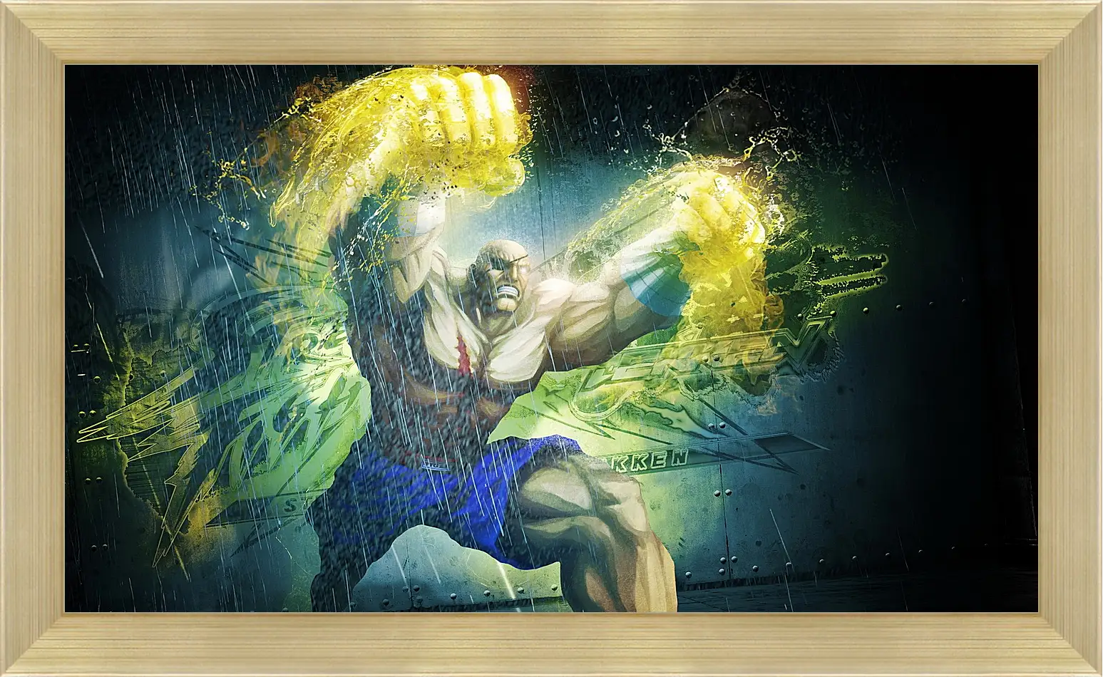 Картина в раме - sagat in street fighter, street fighter x tekken, tekken
