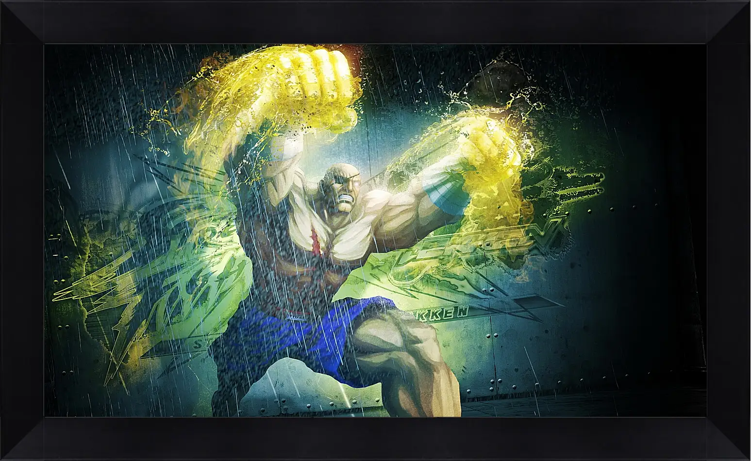 Картина в раме - sagat in street fighter, street fighter x tekken, tekken
