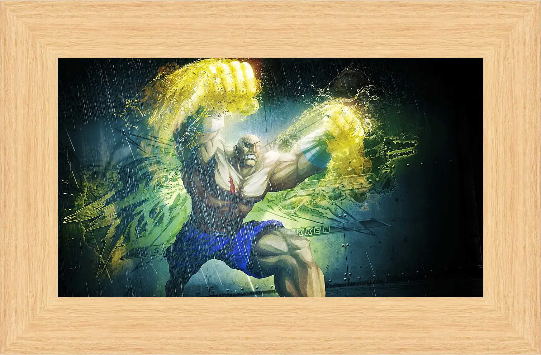 Картина в раме - sagat in street fighter, street fighter x tekken, tekken
