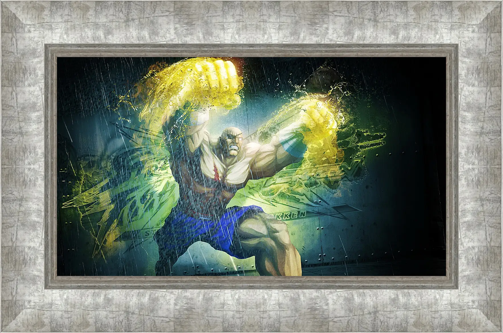 Картина в раме - sagat in street fighter, street fighter x tekken, tekken
