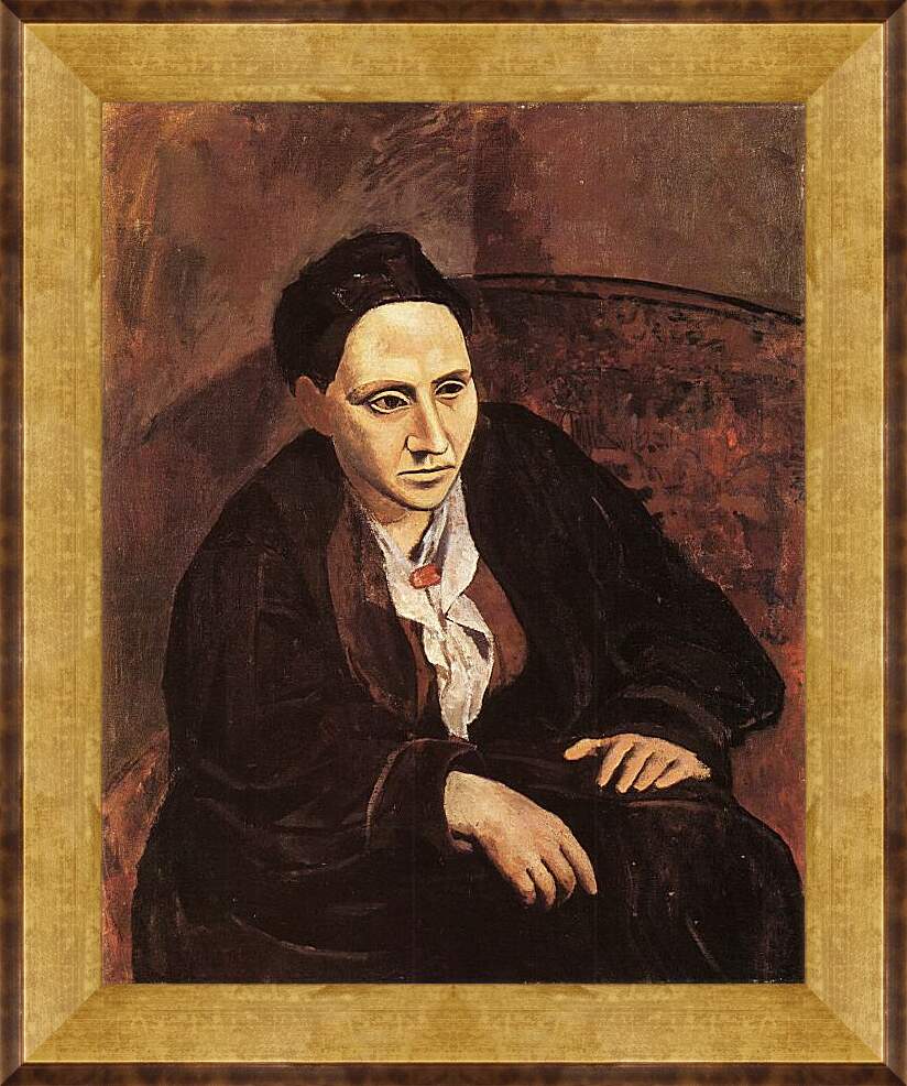 Картина в раме - Портрет Гертруды Стайн. Пабло Пикассо
