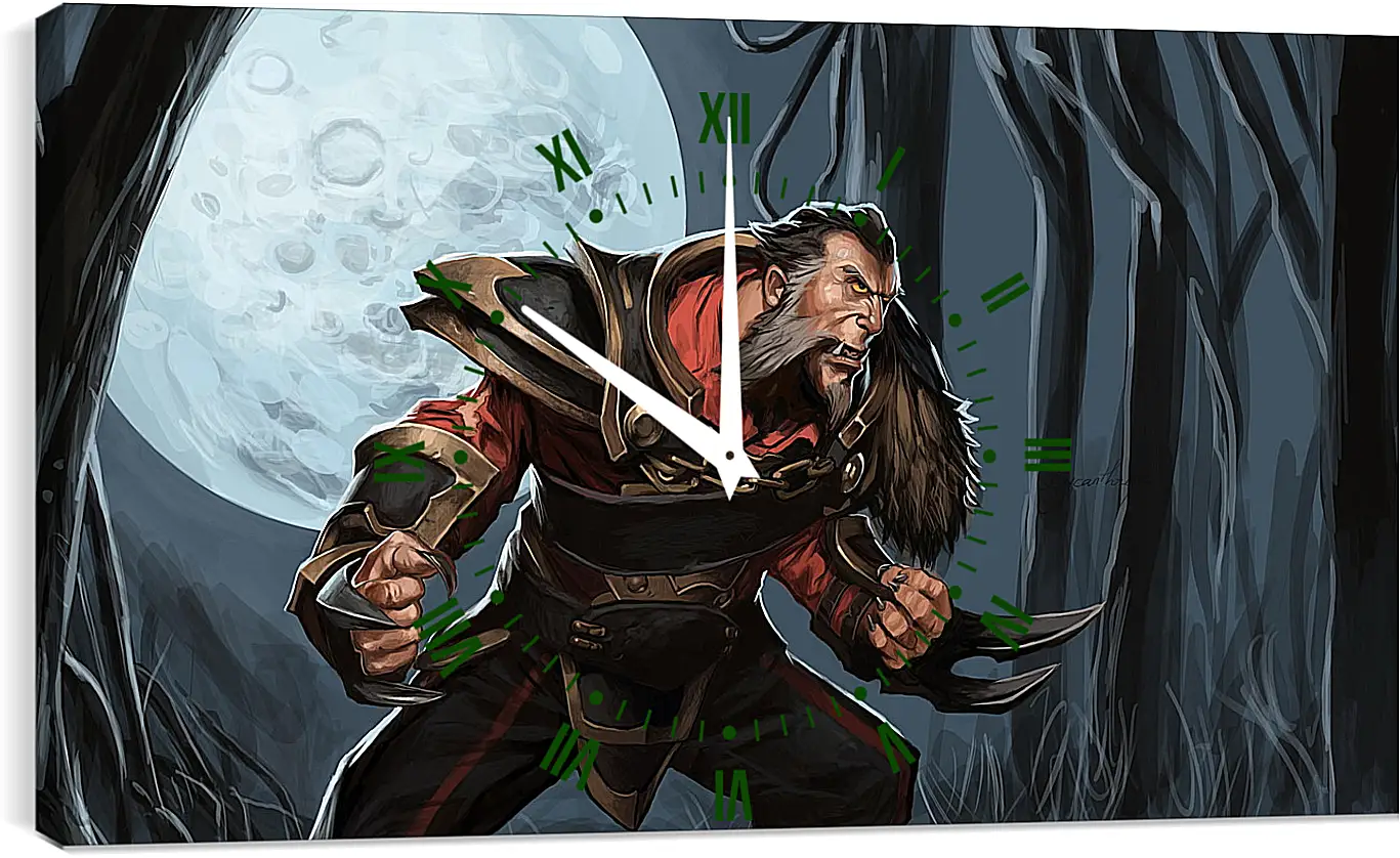 Часы картина - lycanthrope, art, dota 2
