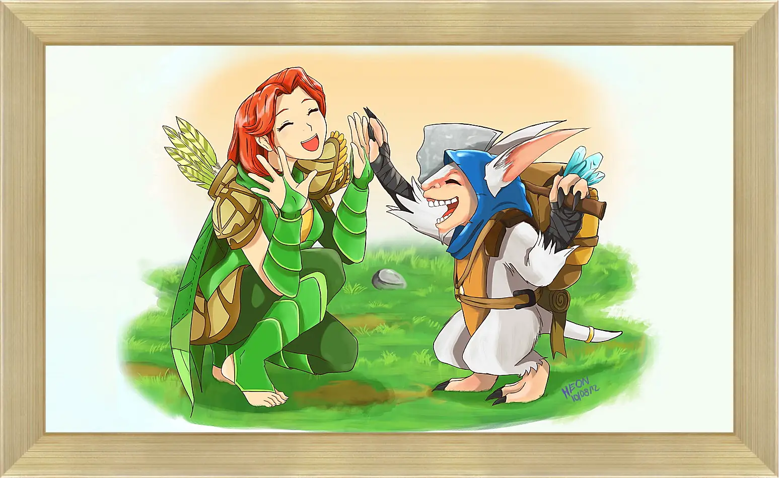 Картина в раме - windrunner, meepo, dota 2

