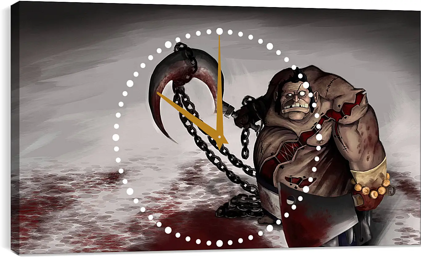 Часы картина - pudge, dota 2, art