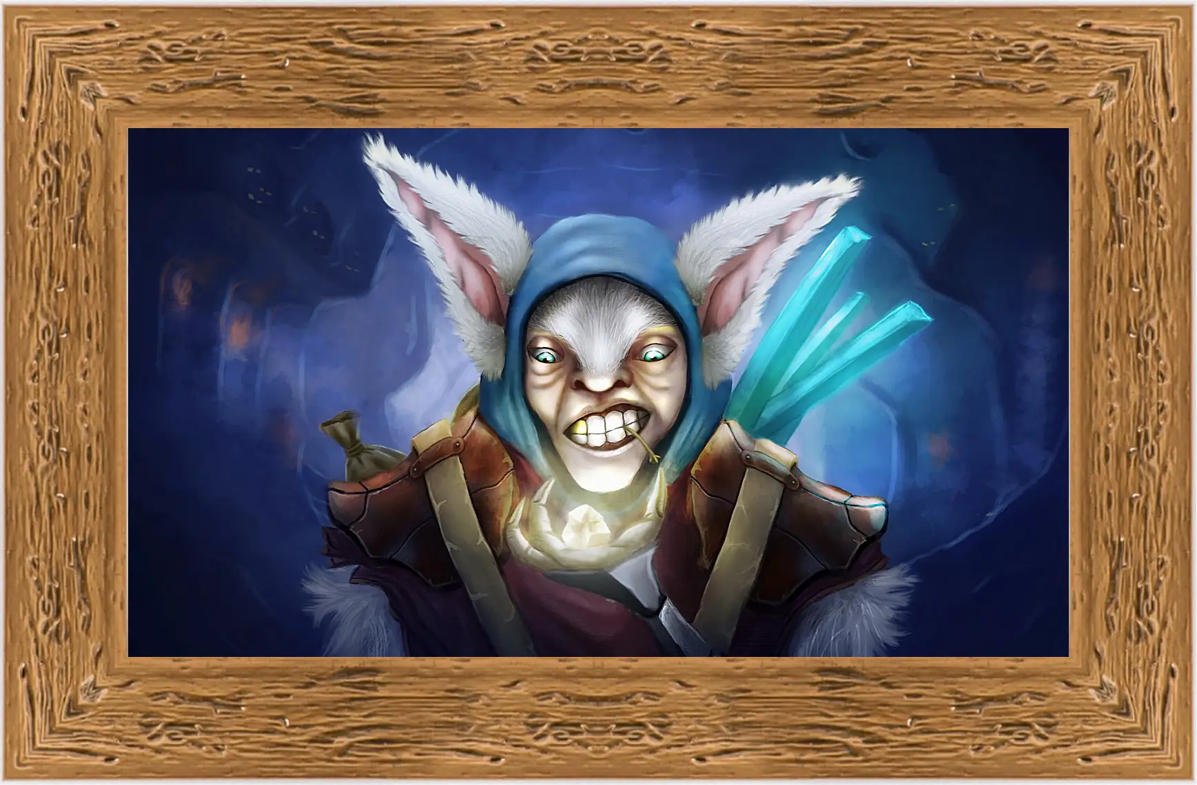 Картина в раме - meepo, dota 2, art