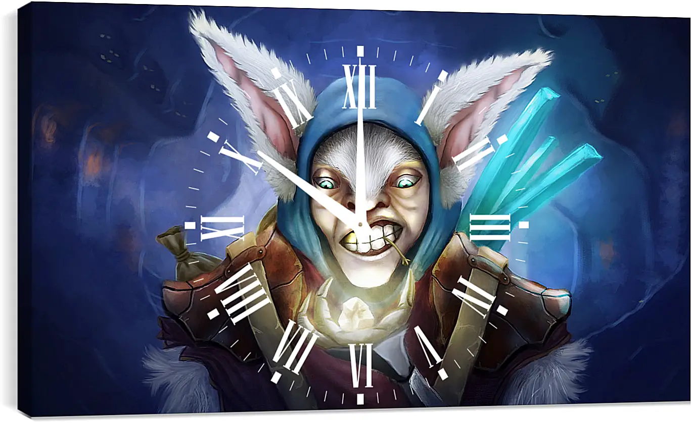 Часы картина - meepo, dota 2, art