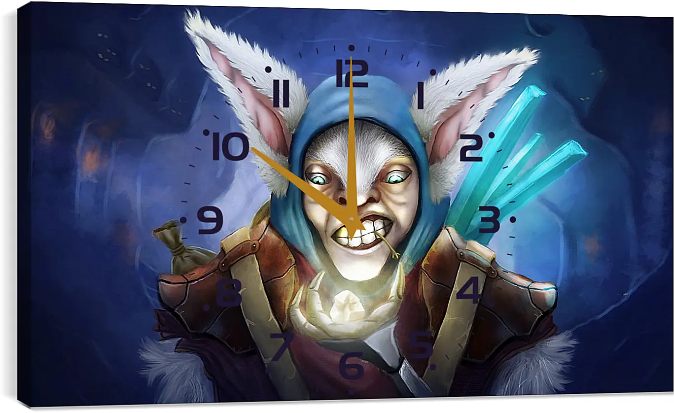 Часы картина - meepo, dota 2, art