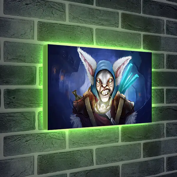 Лайтбокс световая панель - meepo, dota 2, art