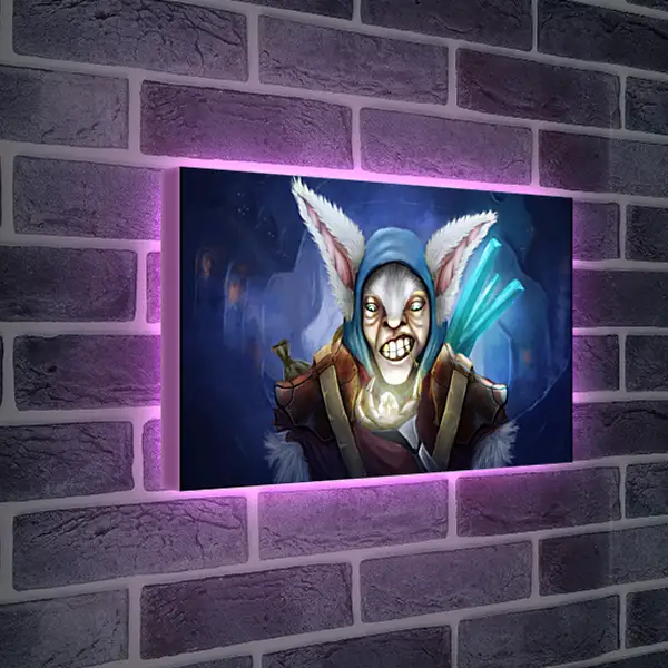 Лайтбокс световая панель - meepo, dota 2, art