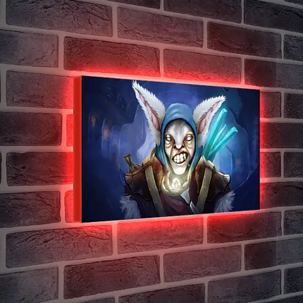 Лайтбокс световая панель - meepo, dota 2, art