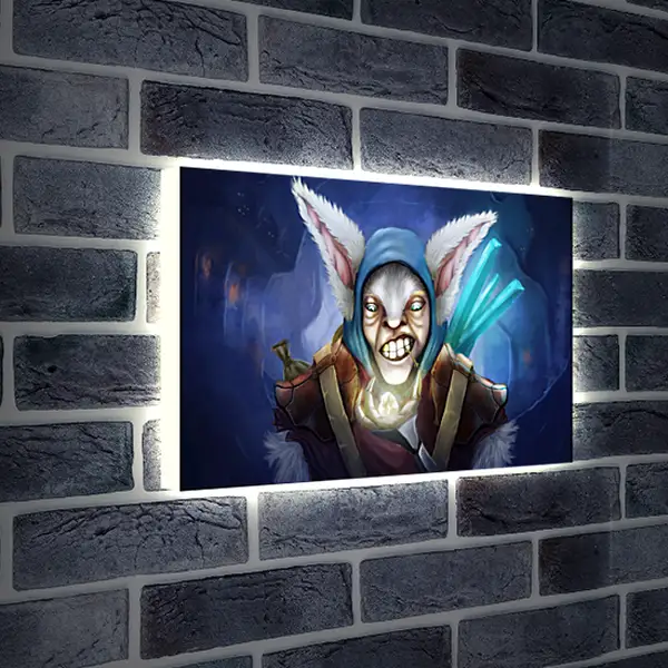 Лайтбокс световая панель - meepo, dota 2, art