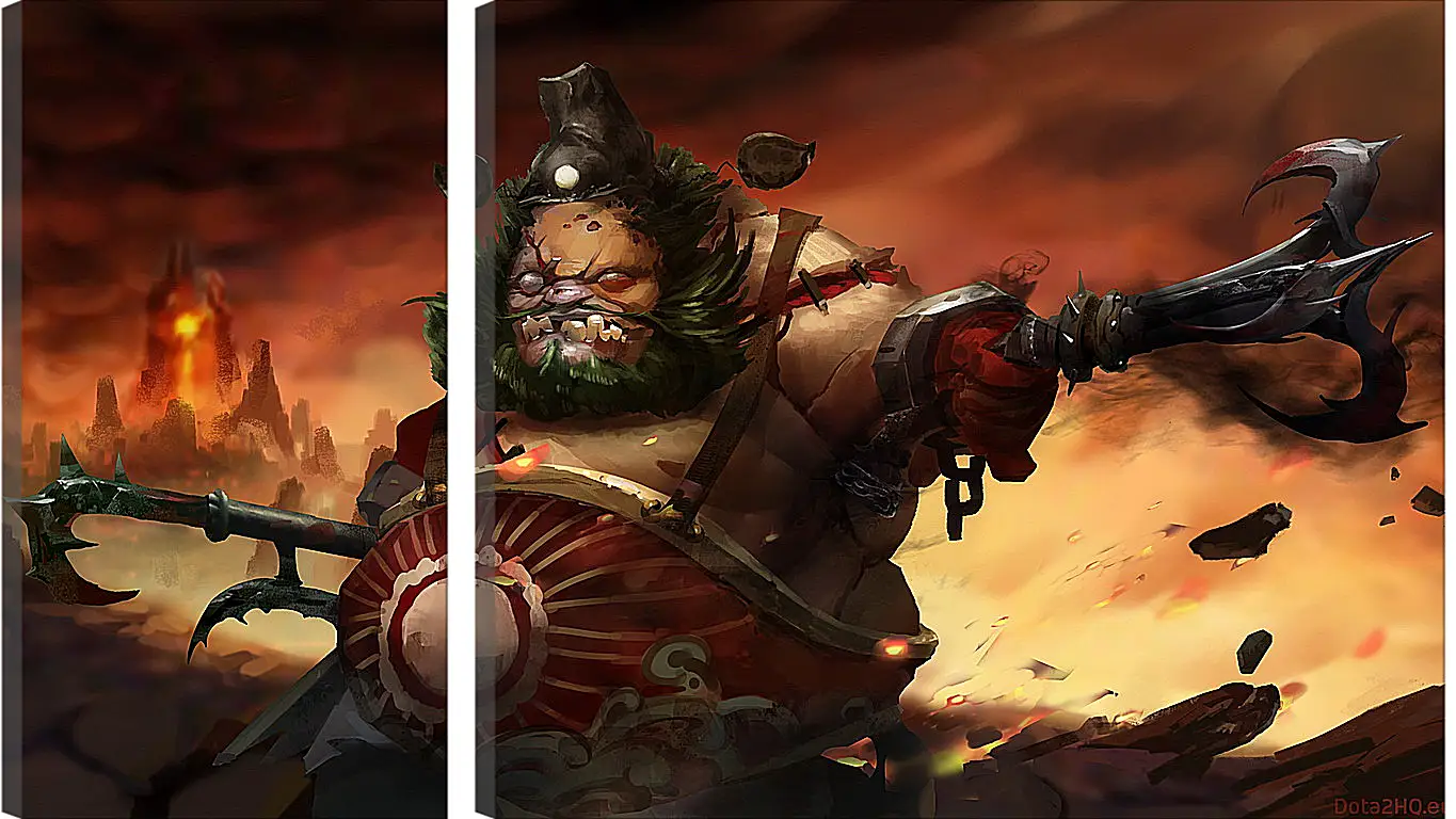 Модульная картина - chinese pudge, dota 2, art