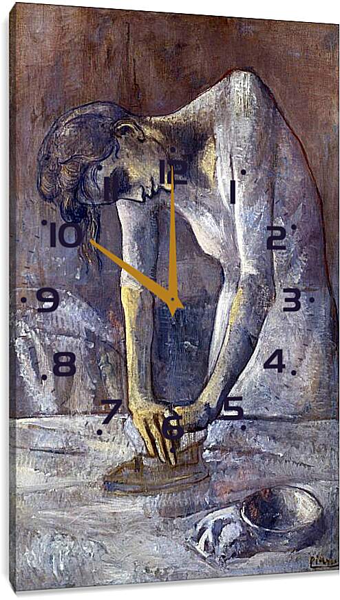 Часы картина - Женщина за глажкой. Пабло Пикассо

