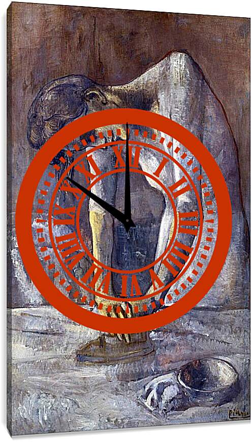 Часы картина - Женщина за глажкой. Пабло Пикассо
