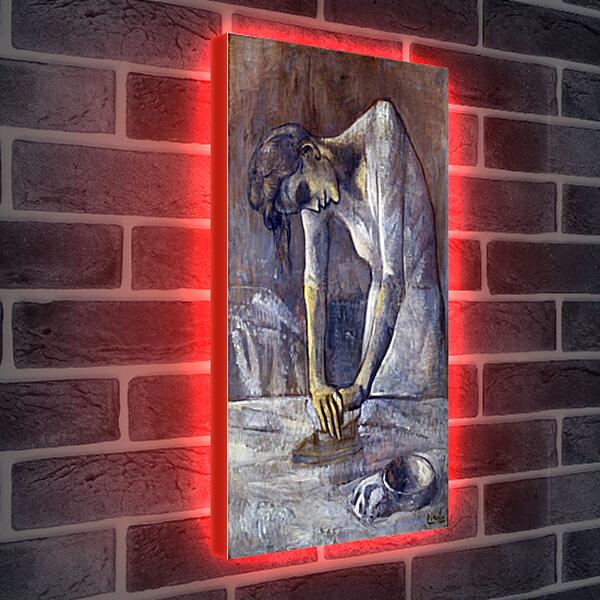 Лайтбокс световая панель - Женщина за глажкой. Пабло Пикассо
