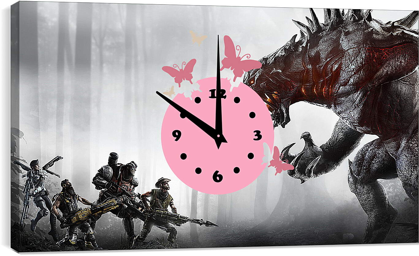 Часы картина - evolve, monster, goliath
