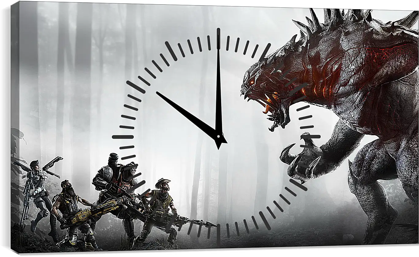 Часы картина - evolve, monster, goliath
