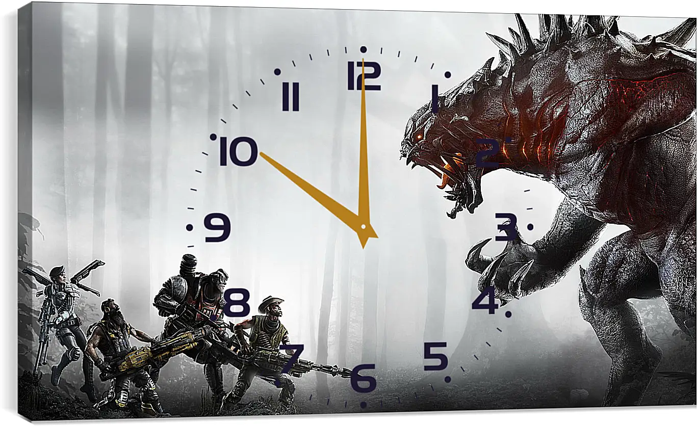 Часы картина - evolve, monster, goliath
