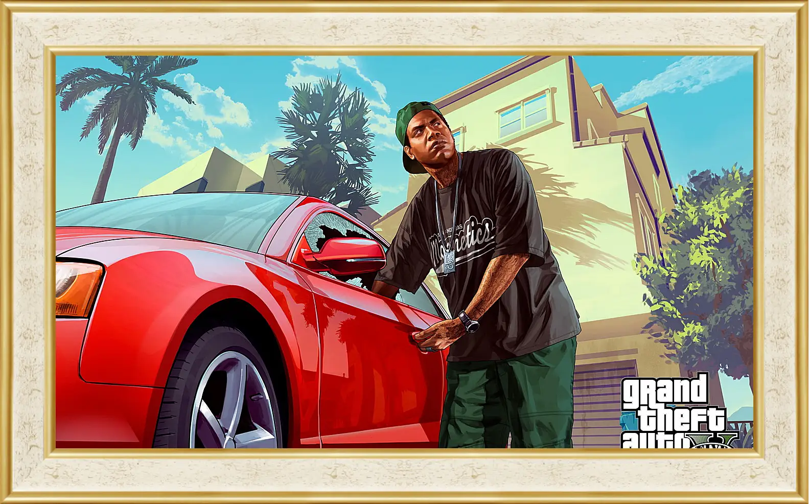 Картина в раме - lamar davis, grand theft auto v, gta
