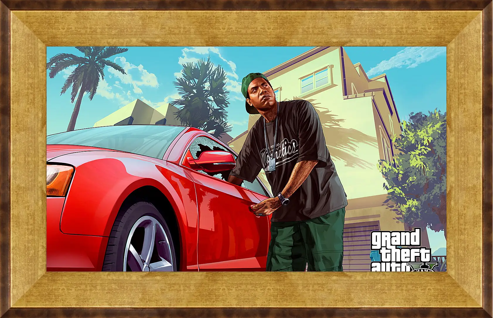 Картина в раме - lamar davis, grand theft auto v, gta
