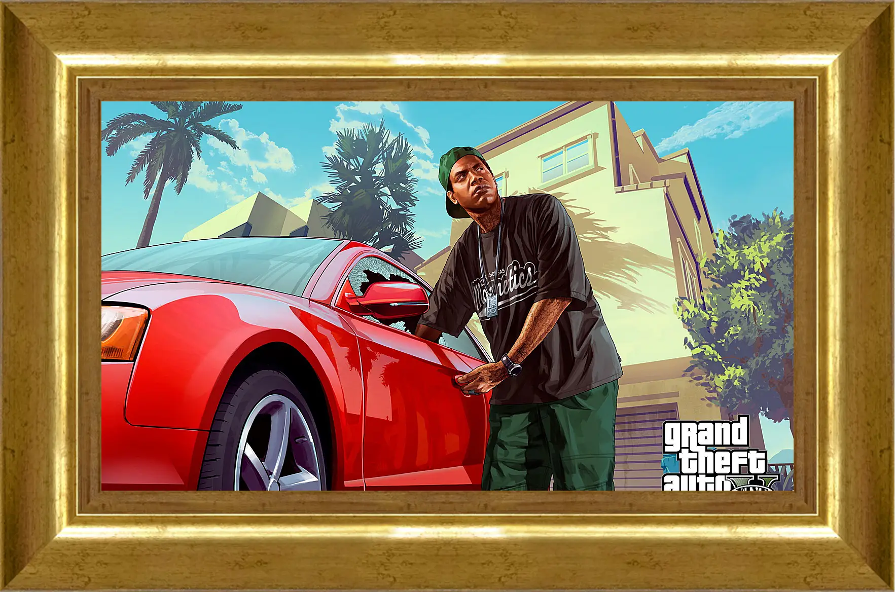 Картина в раме - lamar davis, grand theft auto v, gta
