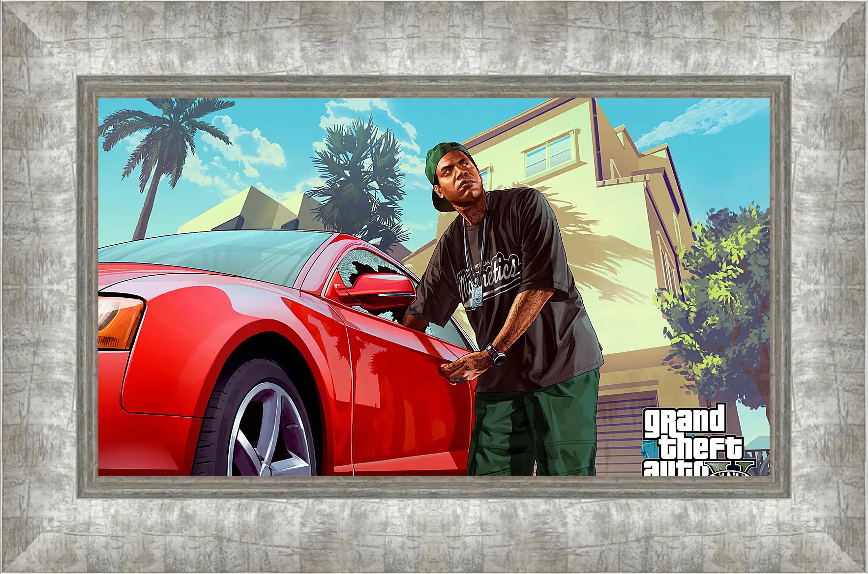 Картина в раме - lamar davis, grand theft auto v, gta
