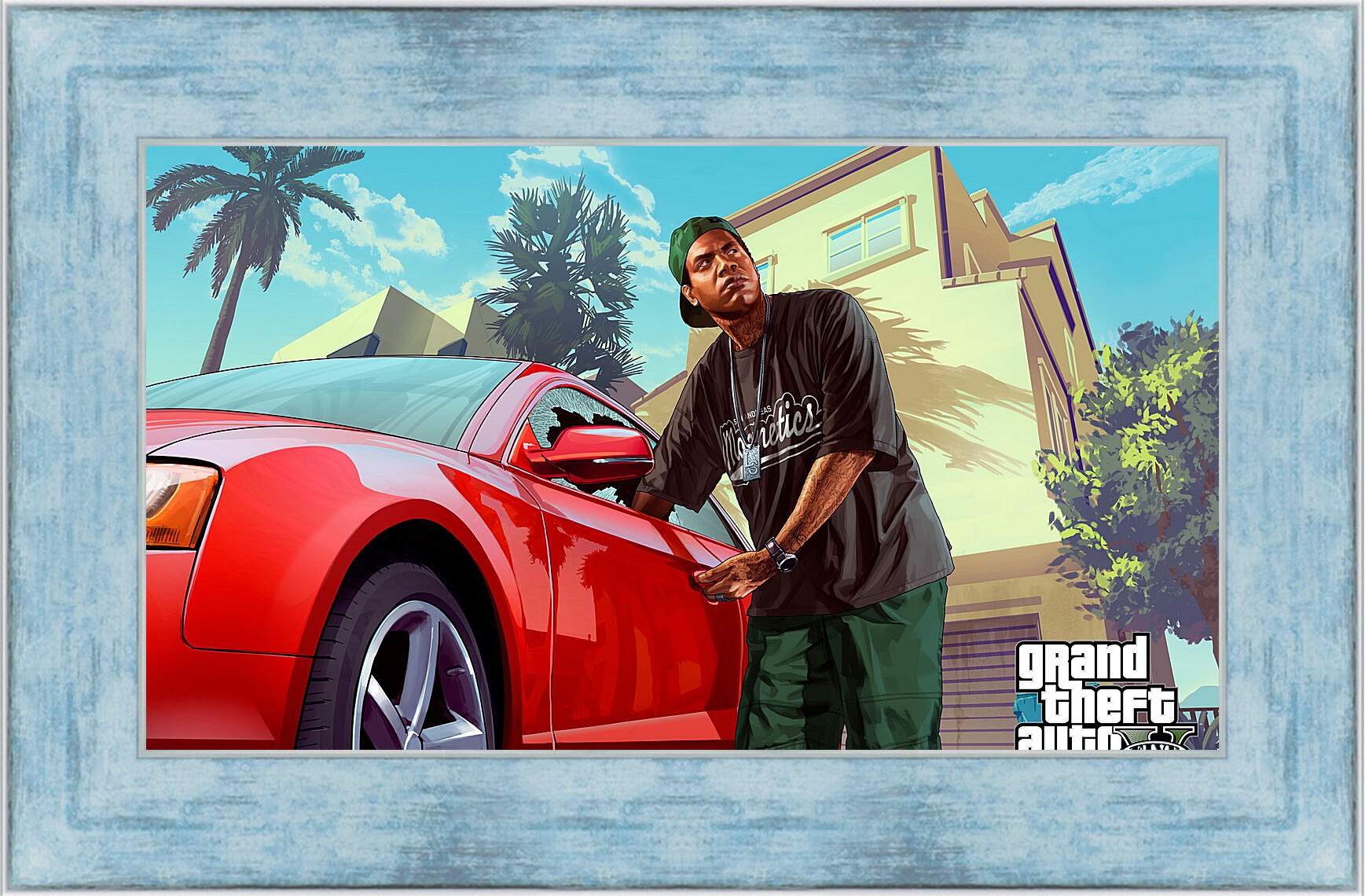 Картина в раме - lamar davis, grand theft auto v, gta
