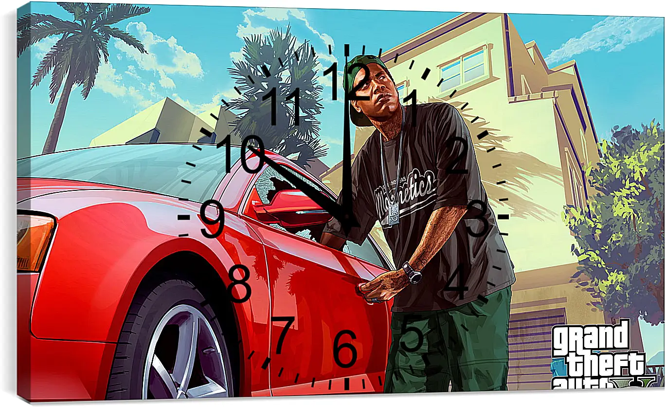 Часы картина - lamar davis, grand theft auto v, gta
