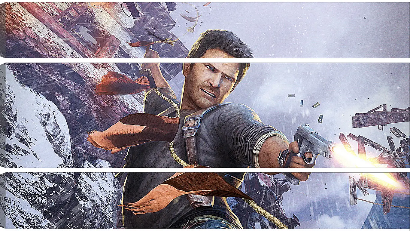 Модульная картина - uncharted 2, among thieves, nathan drake